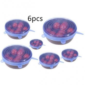 Tapa de silicona para microondas 6 unidades