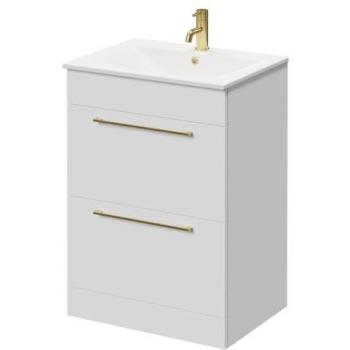 Napoli 600mm Vanity Unit with 1 Tap Hole Basin and 2 Drawers