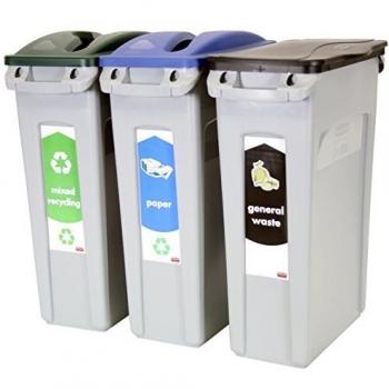Three‑Channel Rubbermaid Recycle Starter Pack
