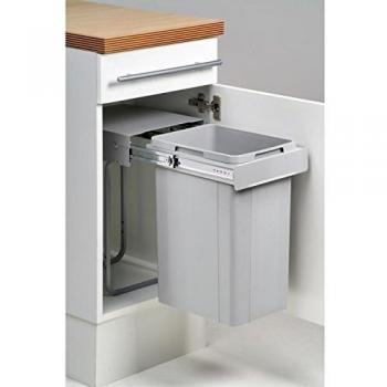 WESCO Bio-Einbaumülleimer, alu grau, 30 Liter