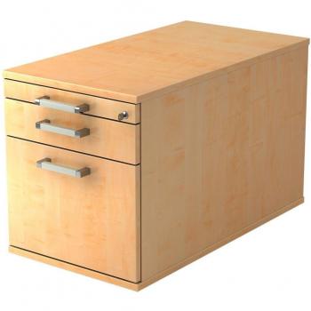 Caisson mobile de rangement 80cm en érable avec roulettes