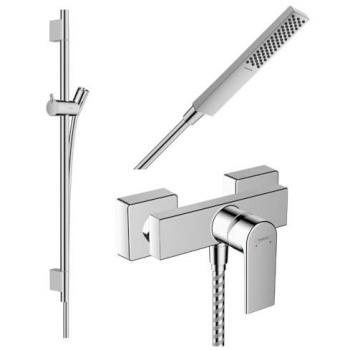 Hansgrohe Ducha Completa: Mezclador Vernis Shape, Barra Unica s Puro y Rociador Pulsify