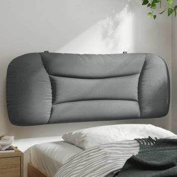 Coussin de tête de lit en tissu gris clair 100 cm
