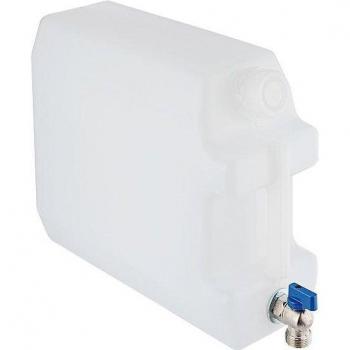 Récipient d'eau 10L avec robinet court en métal 26 mm, blanc