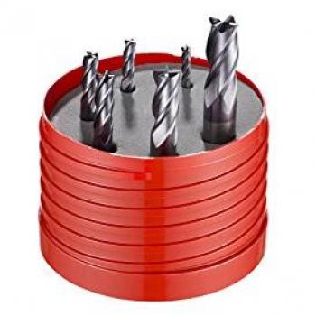 Dormer 944 Set di Punte per Fresa Ø 3-10 mm, 6 taglienti VHM TiAlN, scatola rotonda