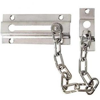 Cadena de Seguridad Puerta Plateada (Blister 1 Pieza)