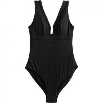 Tunique de baignade noire pour ventre plat