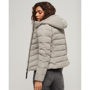 Veste à Capuche SuperDry Rembourrée Microfibre, Gris, Taille: 38