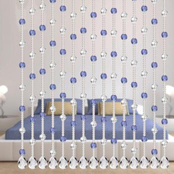 Cortina decorativa para bodas con perlas de cristal