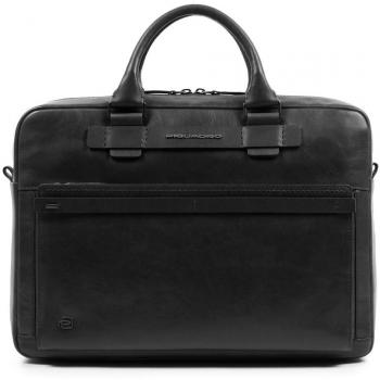 Piquadro Cube Schulrucksack, 38 cm, Schwarz