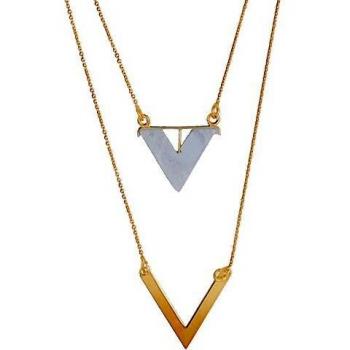 Collar Bañado en Oro con Diseño de Estrella y Lápiz Turquesa