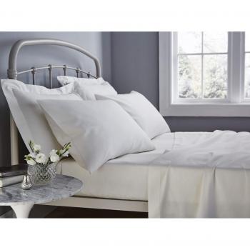 Catherine Lansfield Standard Pillowcase Set, 500 Thread Count, Cream