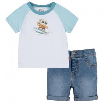 Kit Levi’s Junior T‑shirt e Shorts in Denim