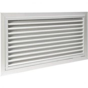 Grille de Retour 600x300 – Ailettes Fixes, Aluminium Anodisé