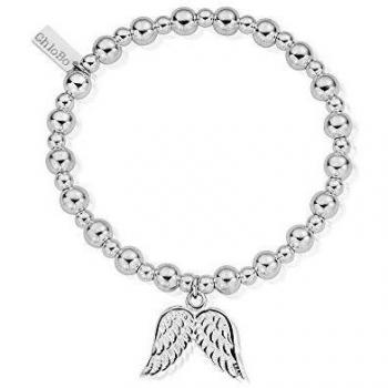Silver Mini Angel Wings Double Bracelet by ChloBo