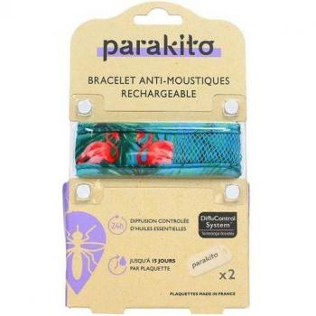 Bracelet Anti-Moustiques Rechargeable Adulte Graffic Bleu Para'Kito