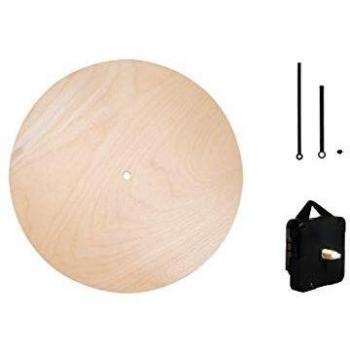 Rayher 69250000 Kit : Horloge murale (3 pces) 1 kit, FSCMixCred., 50cm ø, noir