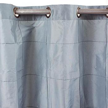 Tende tamisant WILLIAM in taffetà/poliester – Grigio chiaro – 150x250cm – Occhielli grigi