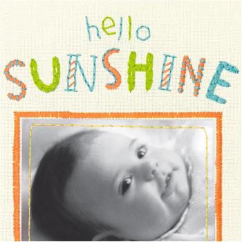 Dimensions Hello Sunshine Stitching Kit, 100% Cotton, Ivory, 20.3 x 25.4 x 0.1 cm
