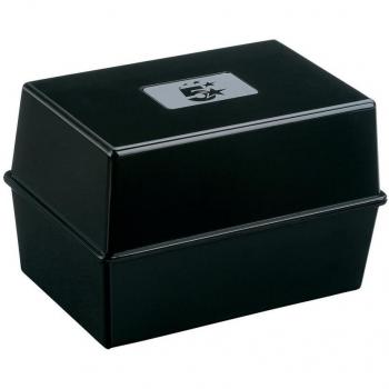 5 Star Document Storage Box, 250 Cards, 8 x 5 Inches, Black