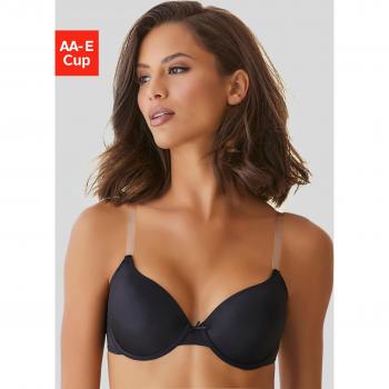 LASCANA Schalen‑BH “Ela” – Transparentes Träger-Design, Bügel‑Support, Basic Dessous