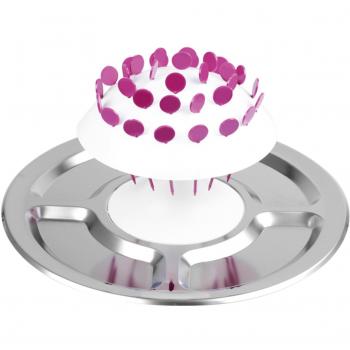 Party‑Spießset 34 Stück – 32 cm Pilz mit rostfreiem Edelstahlteller