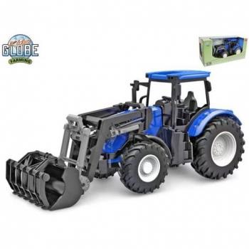 Kids Globe Spielzeug-Traktor blau mit Frontlader