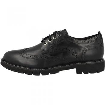 Batcombe Far Brogue Men's Black Leather Brogues