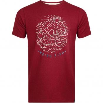 Weird Fish Lakes & Peaks T-Shirt Foxberry Size M