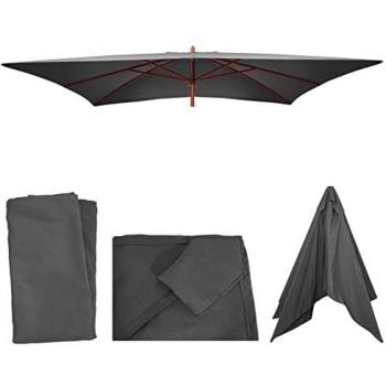 Housse coupe-vent pour parasol jardin Florida 2x3 m – finition anthracite