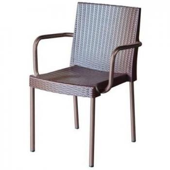 Sillón de Aluminio y Ratán Wengué 8308/8