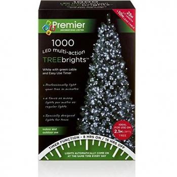 Premier TreeBrights Indoor Outdoor Christmas Multi Function Mains Operated String Lights with Timer