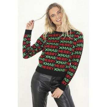 Maglione Natalizio Unisex Ripetuto Brave Soul per Adulti