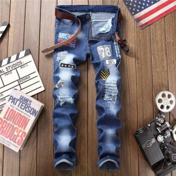 European-American Ripped Destroyed Jeans for Men