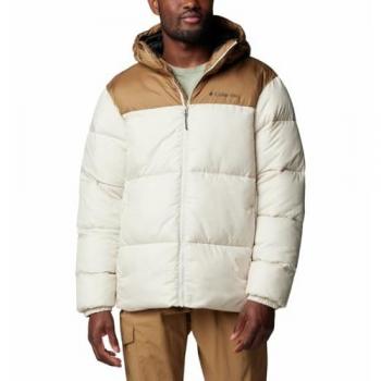 Chaqueta de Plumas con Capucha Columbia Puffect II Hombre Beige Talla M
