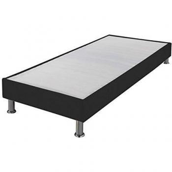 Lit EBAC Omega 70x190 Anthracite avec sommier tapissier et pieds