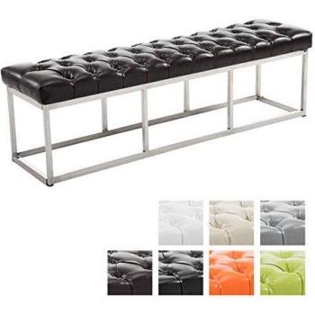 Banc Amun E en similicuir marron 150 cm