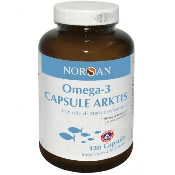 Norsan Arktis Omega 3 Integratore Con Olio di Merluzzo Naturale 120 Capsule
