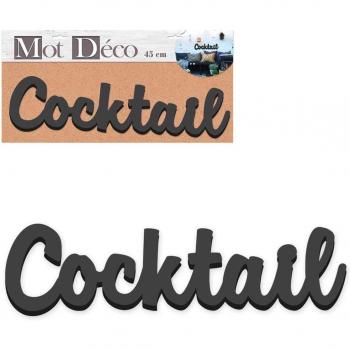 Lily Treasures: Motivo Decoprodotto Legno 3D Cocktail Nero