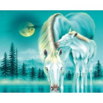 Glänzendes Pferd‑Stickereimotiv 5D – 20×30 cm