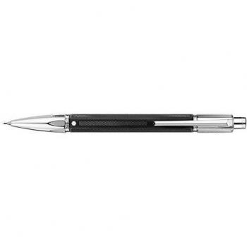 Portaminas Caran d'Ache Varius 0.7 mm con estuche de caucho negro y rodio