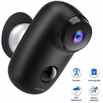 KAMTRON Zweigleisiger Audio-Outdoor-Alarm mit IR-Nachtsicht