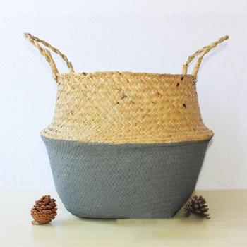 Panier Rangement Décoratif Pliable en Osier
