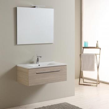 Tragbare Badewanne 80 cm Brenta – Ein-Kassette, Olmo-Leone-Finish, keramisches Waschbecken inklusive