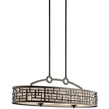 Lámpara colgante de 4 luces en bronce antiguo