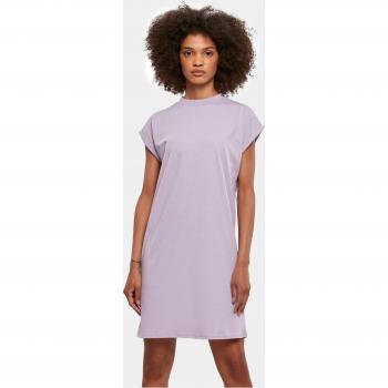 Urban Classics Damen Kleid mit Turtle-Neck und erweiterten Schultern