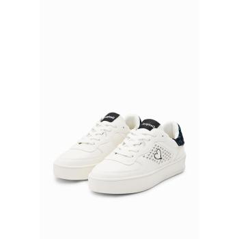 Bianco Desigual Sneaker Plateau Cuore Donna 38