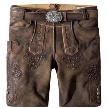 Trachtenlederhose Artur (Muskat) – Herrenmodell, Stockerpoint, Größe 58