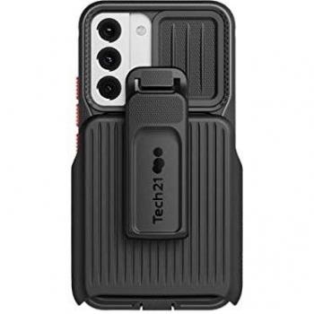 Tech21 Evo Max Ultra Protective Black Phone Case for Samsung Galaxy S22 with Holster and 20ft Drop Protection