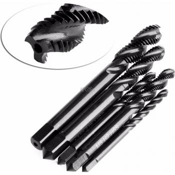 5Pcs HSS Coated Spiral Flute Taps M3-M8 T12